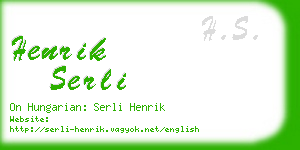 henrik serli business card